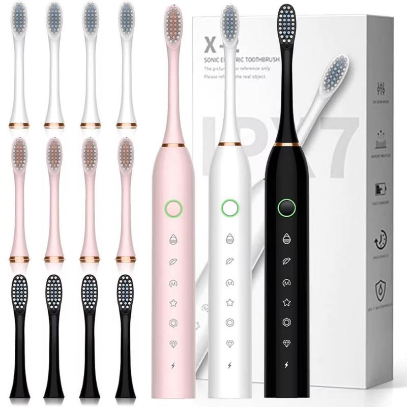 Escova De Dentes Elétrica IPX7 Com Cabeça Substituível Inteligente Ultrassônico À Prova D'água&nbsp;
