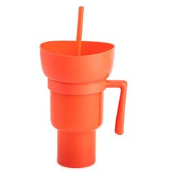 Copo com Suporte e Canudo - Porta Alimentos